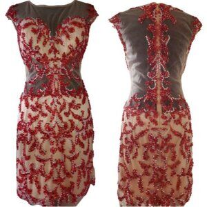 Luxury Designer Beaded Sexy Runway Cocktail Party Evening Prom Embroidery Dress